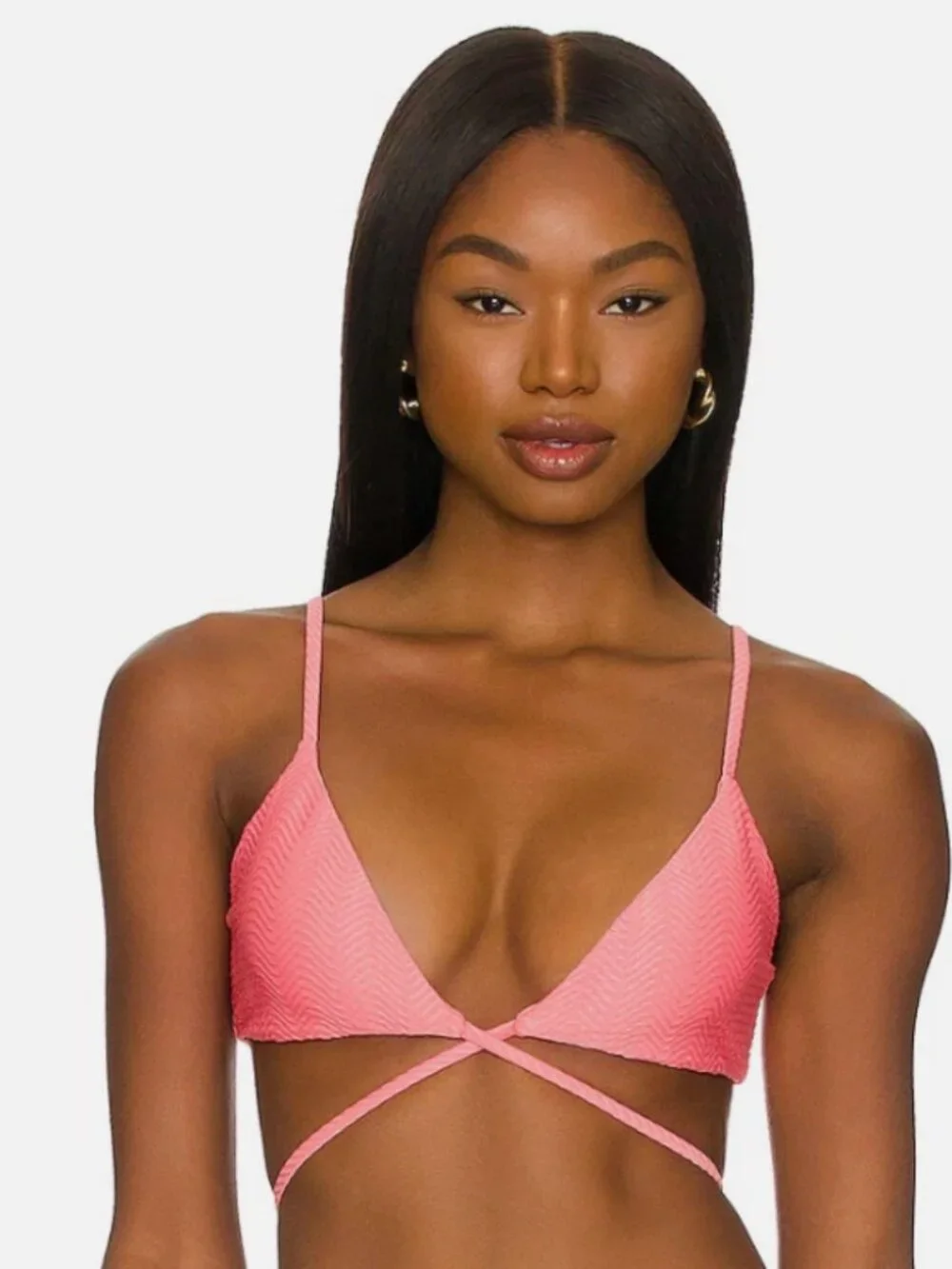 Monday Swimwear St. Martin Bikini Top in Size P / XS Azalea Pink Color